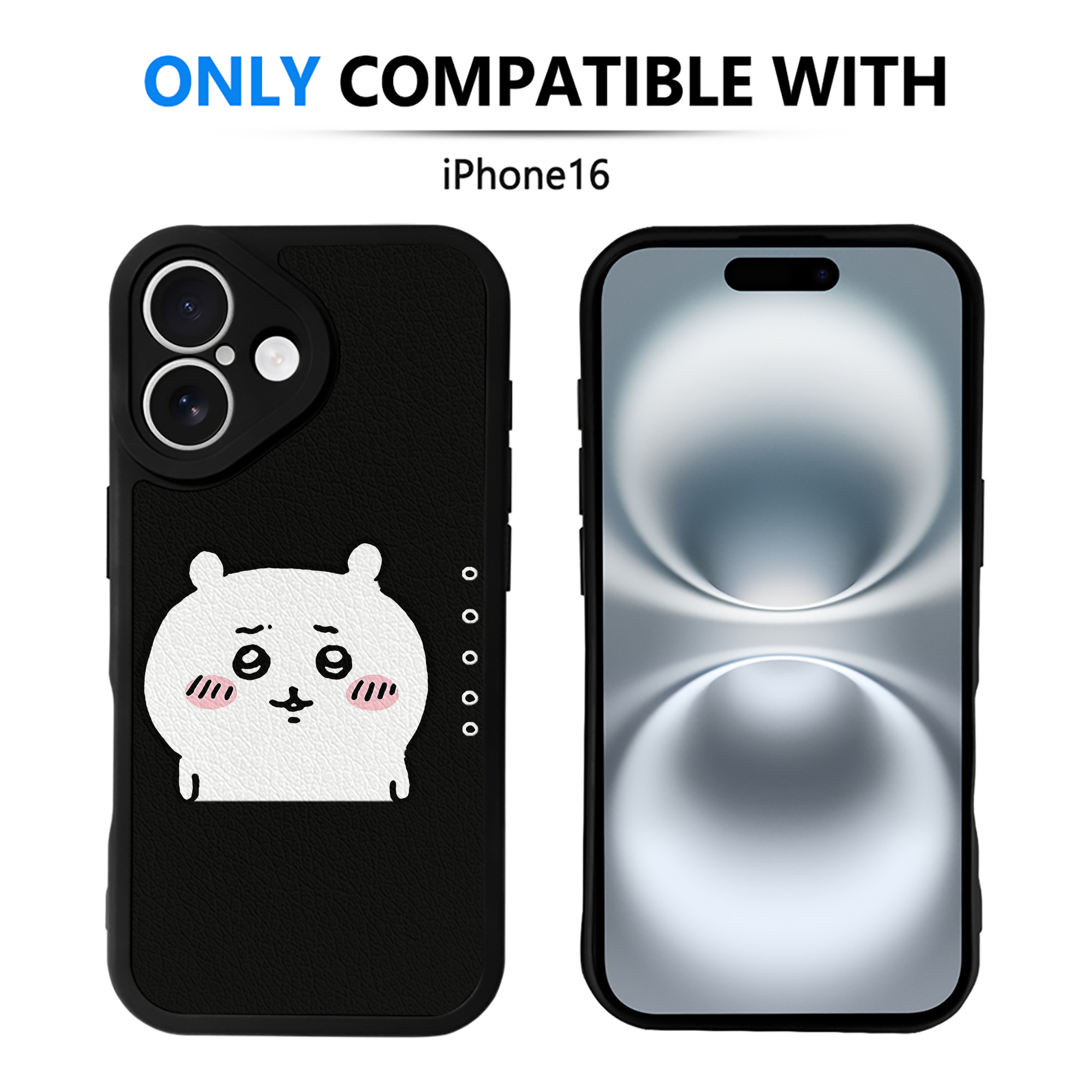 （画像用） ちいかわ ちいかわ Chii-kawa chiikawa 【iPhone 16シリーズ対応】シリコンスマホケース（レザー調） 材質：シリコン